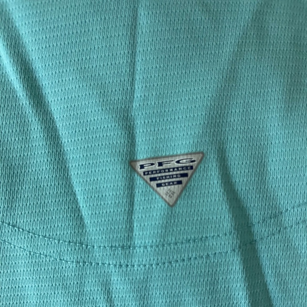 Columbia Omni Shade Aqua 3/4 Sleeve Top Sun Protection Beach Fishing Medium Hike - Picture 8 of 8